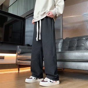 美式牛仔裤男款秋季长裤潮H0093P32,军绿色衣服跟蓝色牛仔裤搭配图片图片