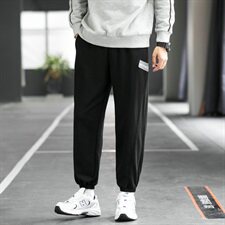 男装秋季新款束腿裤潮流ins宽松百搭帅气九分休闲裤潮牌DF16T，男装休闲裤，电商A102