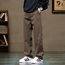 外贸H1046春秋冬款阔腿休闲裤男士百搭直筒裤垂感大码牛仔长裤子，男装休闲裤，星座224-3