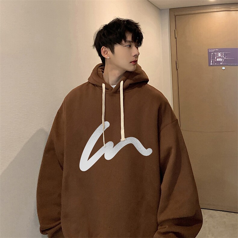 纯棉连帽卫衣男大码运动帽衫宽松薄WY2280-P35,男装卫衣,电商A040