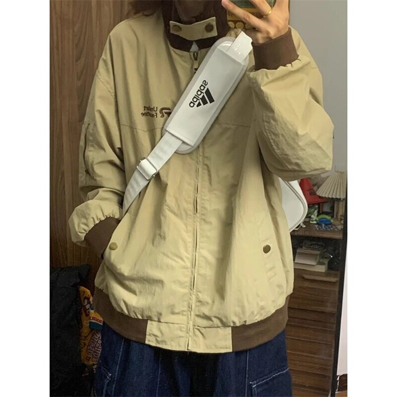 立领纽扣式拉链夹克外套小众休闲情侣上衣JK8233特P67,男装夹克,星座908-1
