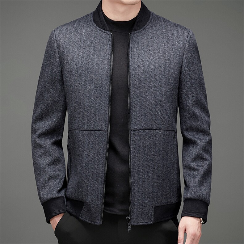 D22J881秋冬季2021男士毛呢大衣羊毛呢子短款棒球领夹克P349，男装毛呢大衣，电商B360