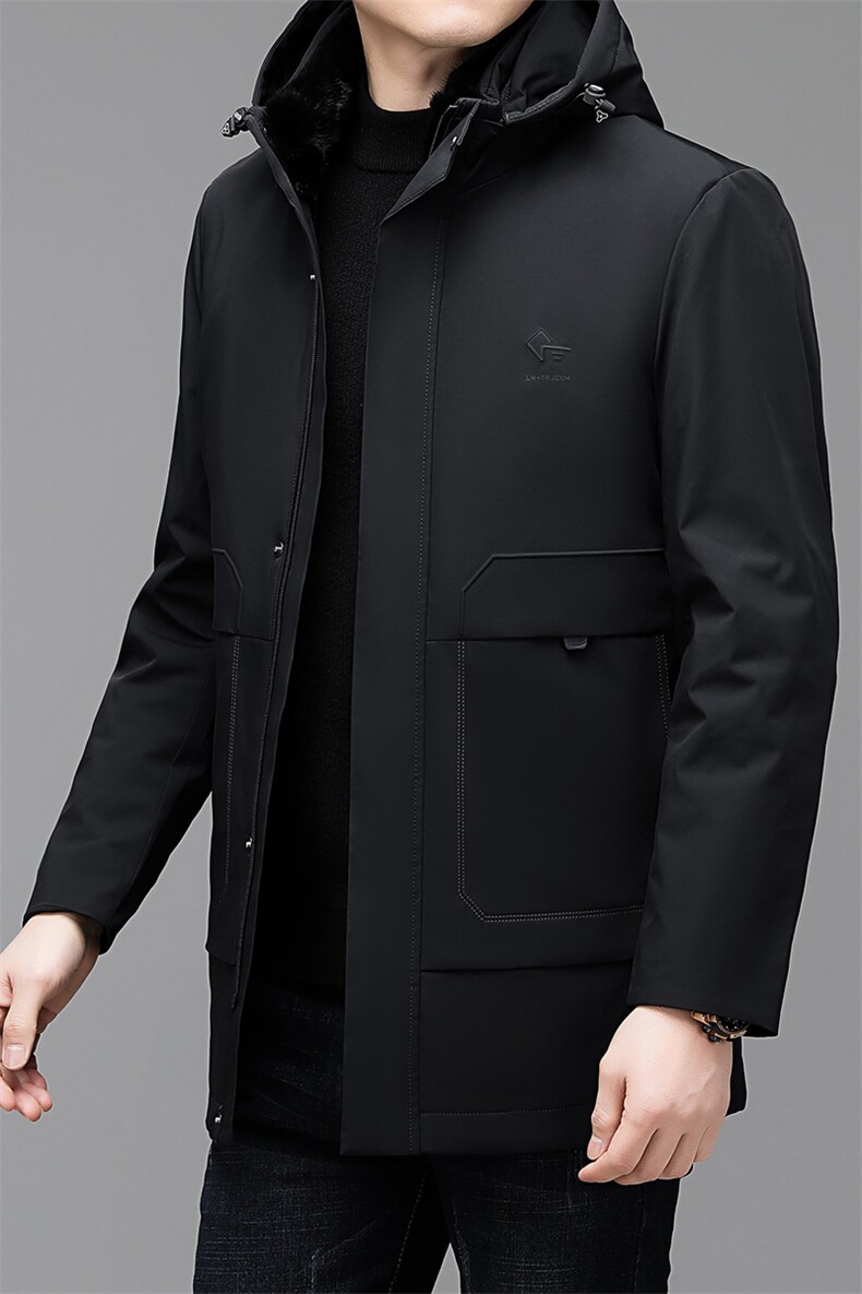 V3589钱塘2020-3新款商务休闲冬季厚款中年男士90鸭绒羽绒服P263,男装羽绒服,钱塘207-3