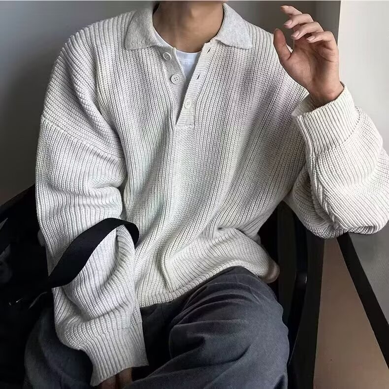 加厚纯色半开襟毛衣男女套头休闲打底翻领针织毛衫513AMY2745P42,男装T恤,星座513A