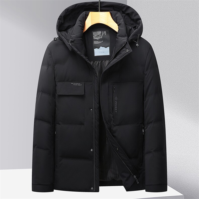 冬季新款男士可脱卸帽爸爸装羽绒服中年加厚保暖男装休闲外套，男装羽绒服，电商B212（原钱塘6029）