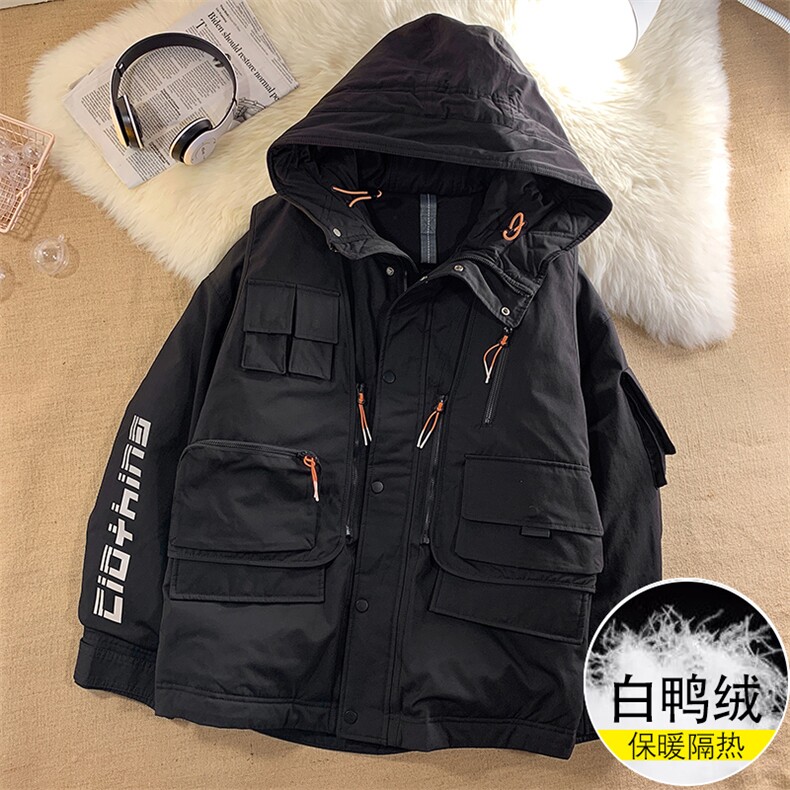 秋冬工装设计感白鸭绒羽绒服男士大码休闲外套6026P405限598,男装羽绒服,电商A089-1