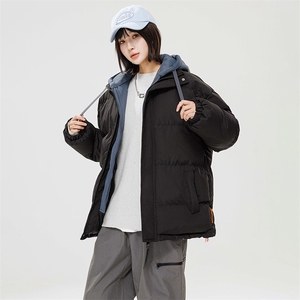 棉衣男三防冬季新款港风宽松连帽假两件加厚棉服914-4-WT08 P70图片