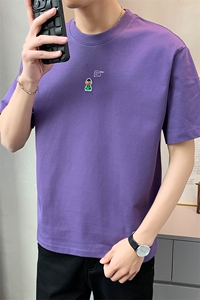 直播店主风夏百搭人物字母T恤短袖社会小伙A236-23351-P50 控70图片