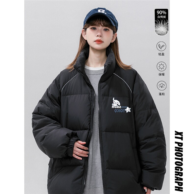 中性风新款冬季百搭潮流立领加厚印花羽绒服外套YR63003P225控298,男装羽绒服,电商A268