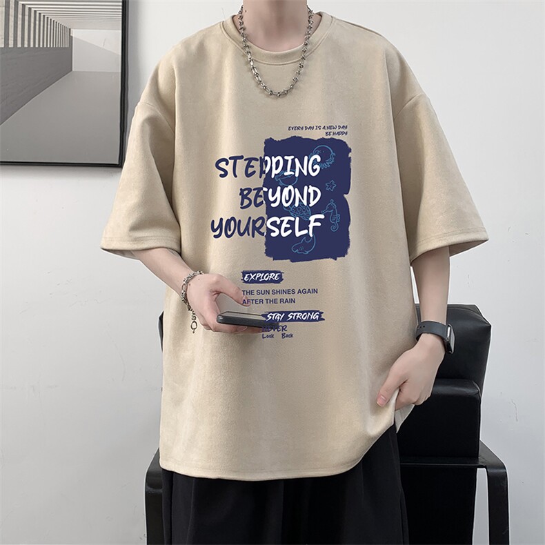 麂皮绒短袖t恤男大码半袖男 大皂风 JD82345-P25图片