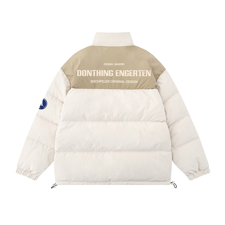 白底23冬季时尚百搭立领加厚棉服外套MY64303P125控158,男装棉衣,电商A268-1