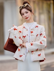 现货！2025年冬季保暖中式马上有钱款网红淑女韩式双面双穿羽绒服，女装羽绒服，众宇琦