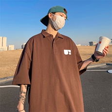 支持得物品质配合二开珠地网眼透气宽松短袖T恤翻领POLO衫PL108，男装T恤，电商A486