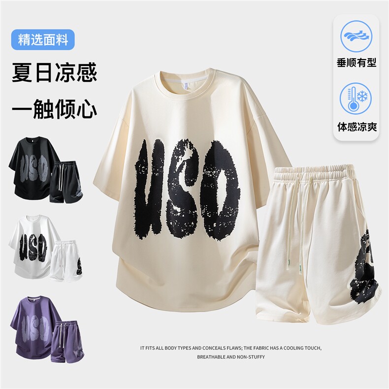 夏季短袖短裤运动套装TZ888116特P45控88,男装牛仔裤,电商A309