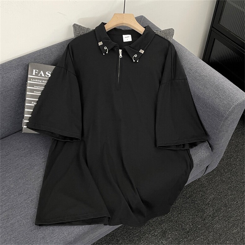 翻领短袖polo衫男潮牌韩版修身潮流新款百搭体恤FT171P38,男装Polo衫,星座1013-1
