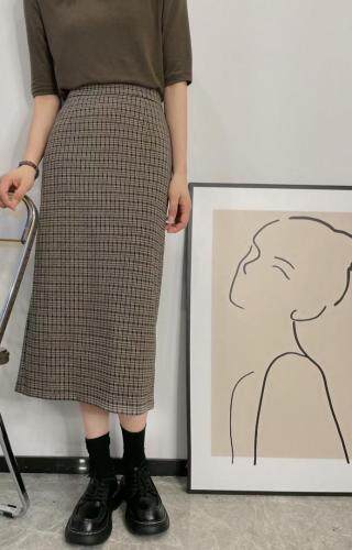 2021新款格子半裙，女装半身裙，伊媚儿