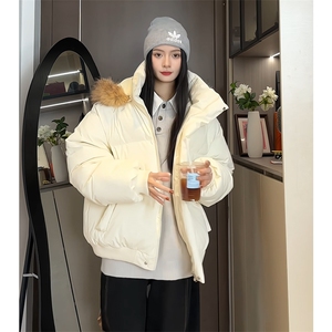 MY5088/P130冬季大毛领PU皮棉衣男可拆卸帽可立领可连帽棉服棉袄图片