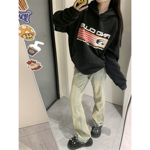 B221 美式ins高街暗黑小众毛边修身小脚牛仔裤 LK23020-P60 控78图片