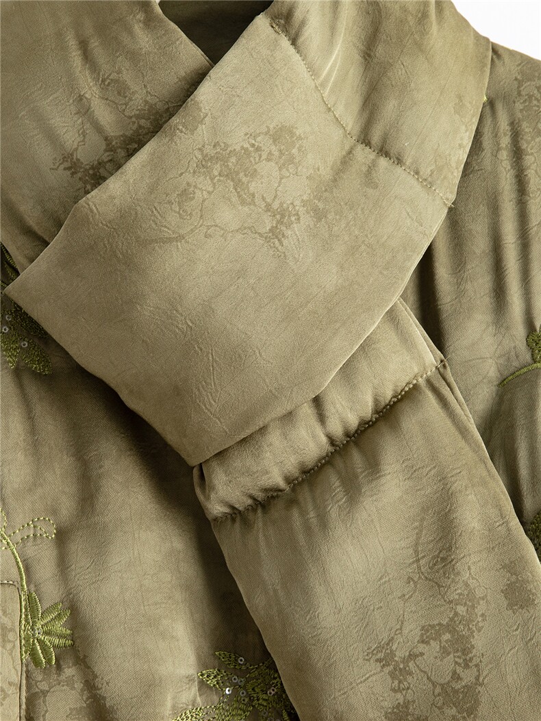 水衣源889款刺绣带围脖短款夹棉棉服外套女,女装棉衣/棉服,水衣源