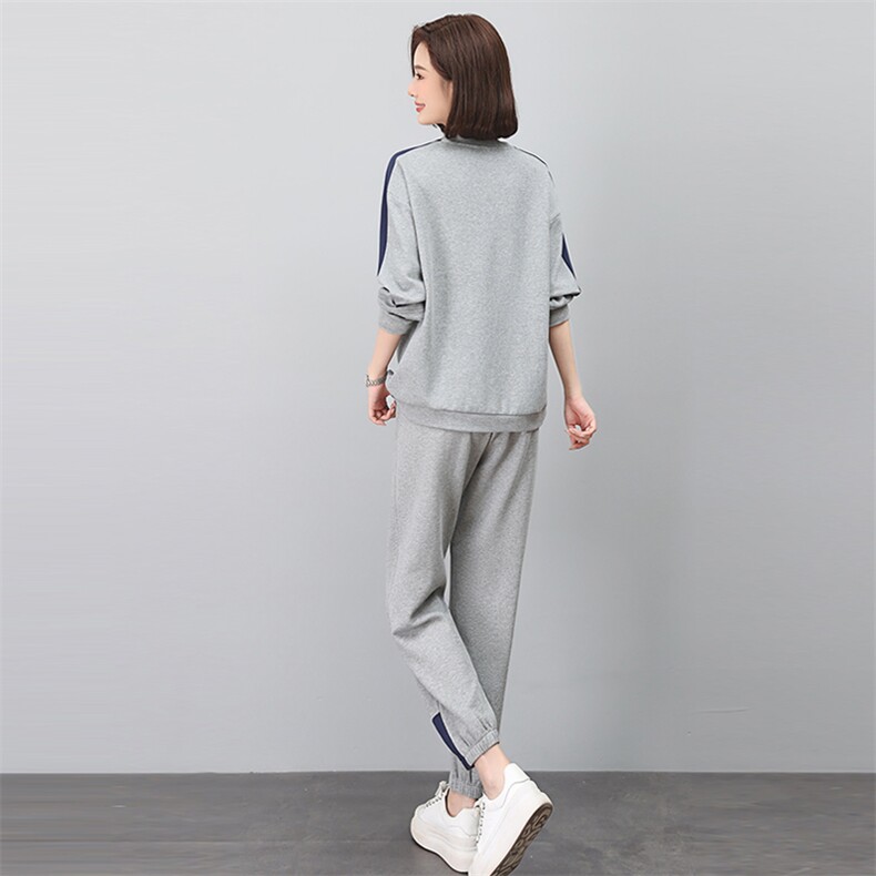 时尚休闲女装套装秋季新款宽松显瘦运动服舒适百搭两件套,女装套装/套裙,悦见她