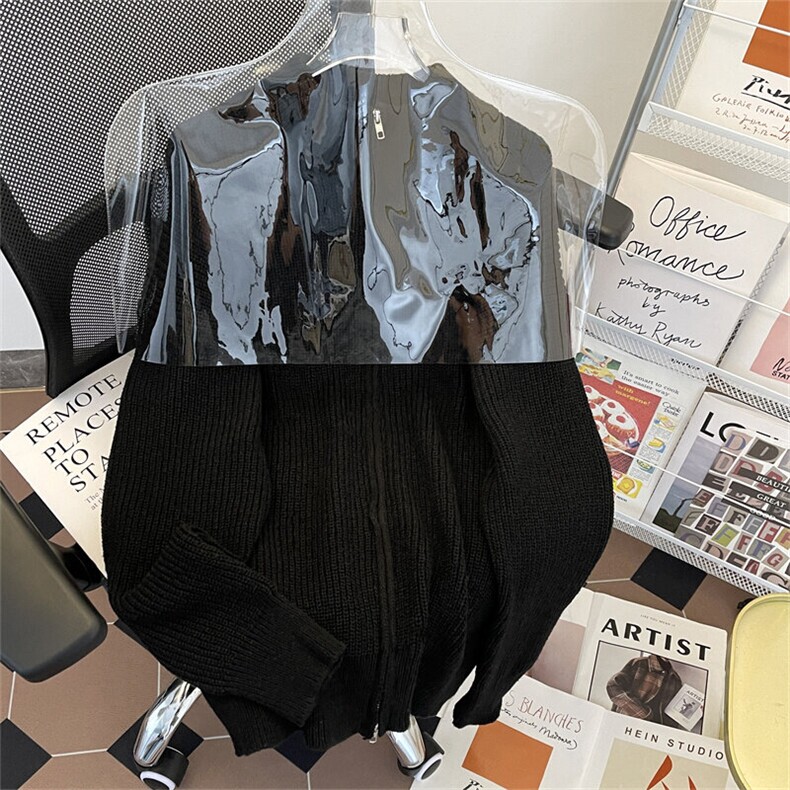 韩版简约拉链立领针织开衫情侣秋冬宽松休闲毛衣外套MY0295-P50,男装针织衫/毛衣,星座308B-1