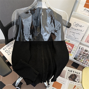 韩版简约拉链立领针织开衫情侣秋冬宽松休闲毛衣外套MY0295-P50图片