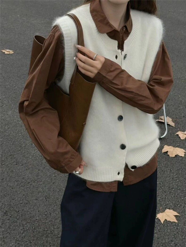 2025年秋季时尚百搭通勤简约休闲马甲，女装马甲，美轩羊绒