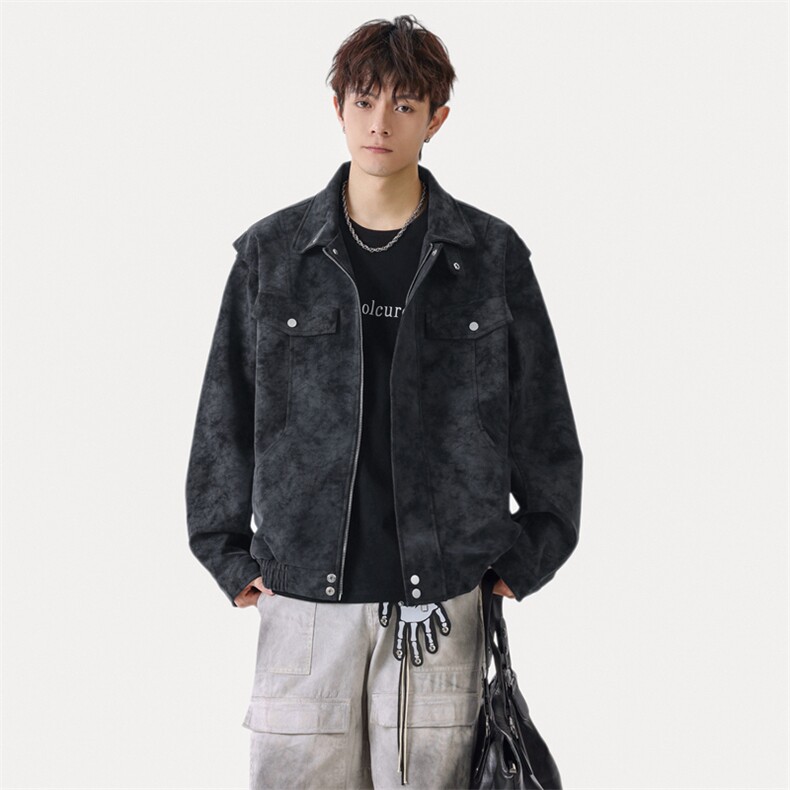 秋冬新款时尚休闲皮衣拉链外套男士JK02559-P95，男装皮衣，星座308B-2