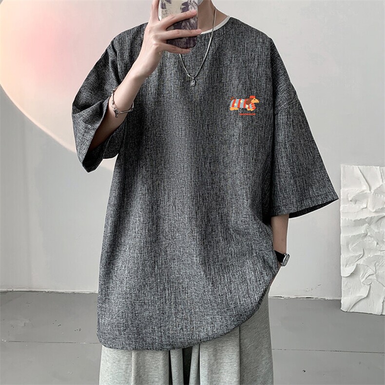 风复古亚麻短袖男棉麻t恤男半袖ZT71438-P35,男装T恤,电商A040