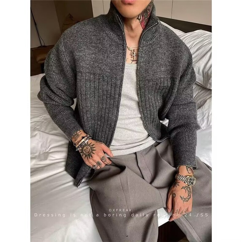 M5806-P71日系开衫毛衣ins时尚文艺新款气质潮流流行慵懒百搭,男装针织衫/毛衣,电商B323A