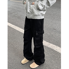 K859-P60美式复古vibe裤子高街工装裤直筒宽松cleanfit伐木阔腿裤，男装休闲裤，电商B327