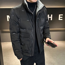 2025新款店主风男士立领羽绒服高级感潮流时尚外套YR8097-P145，男装羽绒服，电商A413
