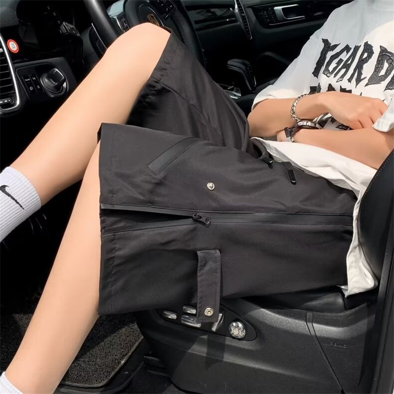 文艺五分裤工装裤纯色潮潮流青春流行男时尚D18P32图片