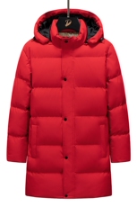白底挂拍石墨烯中长款棉衣宽松加大码防寒棉服冬A436-8096-P100，男装棉衣，电商A436