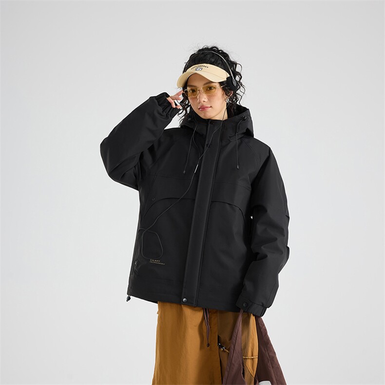 现货5W件冬季三防美式boxy解构连帽雪山冲锋衣棉衣男女棉服厚外套,男装夹克,电商A486