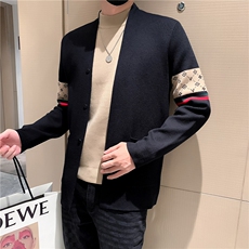冬季新款高端毛衣外套潮流百搭休闲开衫毛衣6633#P135控175，男装针织衫/毛衣，星座1116A-2（原606A-1）