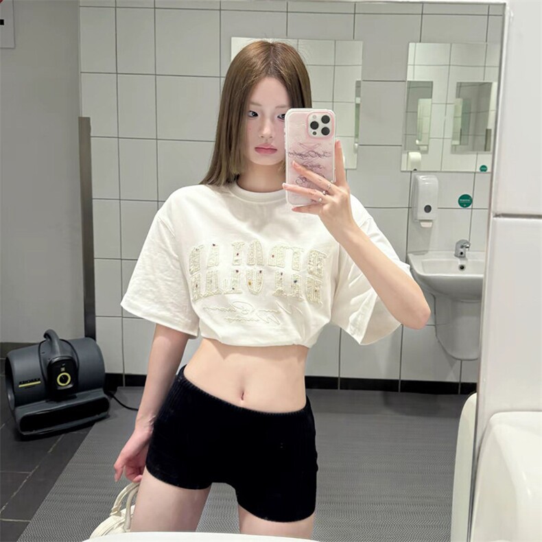 万针全刺绣工艺抖音得物高品质260克重磅纯棉双纱美式高街短袖T恤,男装T恤,电商A486