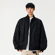 电商DSA028-JK2501P65100聚酯螺纹立领机车飞行服夹克限价98，男装夹克，电商A028