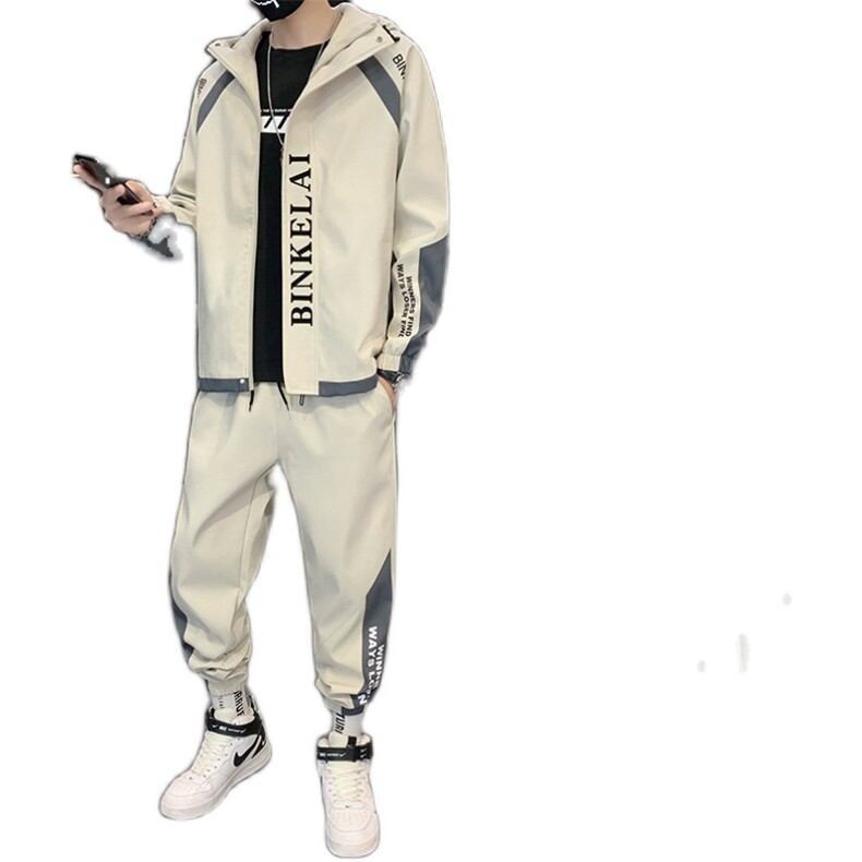 工装外套男装休闲运动套装男士夹克韩版潮流衣服D03/90,男装休闲套装,电商B226-2（原B217-2）