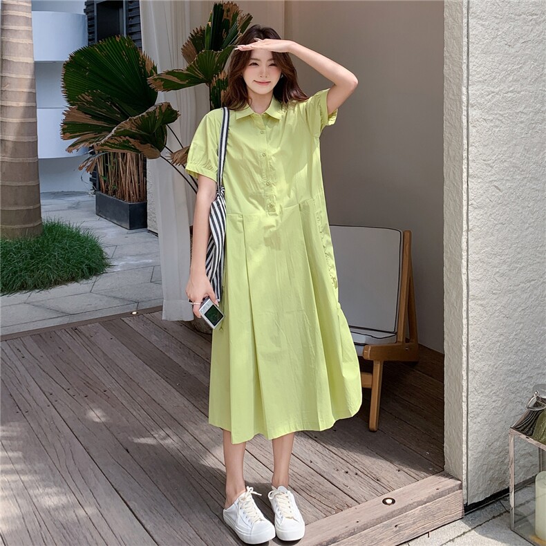 夏季纯色连衣裙2C107-99006-P159-K199,女装连衣裙,2C107