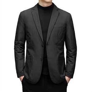 中年休闲羽绒西服爸爸冬装短款外套冬季加厚上衣YYYR6629961-P260图片
