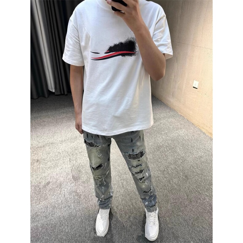 1506-1/KT861/P51破洞补丁刺绣字母潮流弹力修身潮牌休闲男裤时尚,男装休闲裤,星座1506-1