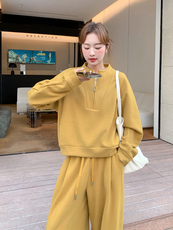 2025冬季新品现货主推加绒加厚卫衣套装2C087-9288-P195-K275，女装卫衣/绒衫，2C087
