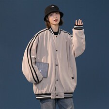 2023秋季新款港风针织开衫立领棒球服夹克潮流外套JK2058-P70图片