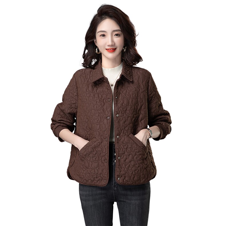 时尚提花棉服女冬季新款加厚保暖外套,女装棉衣/棉服,曼沙奕珂