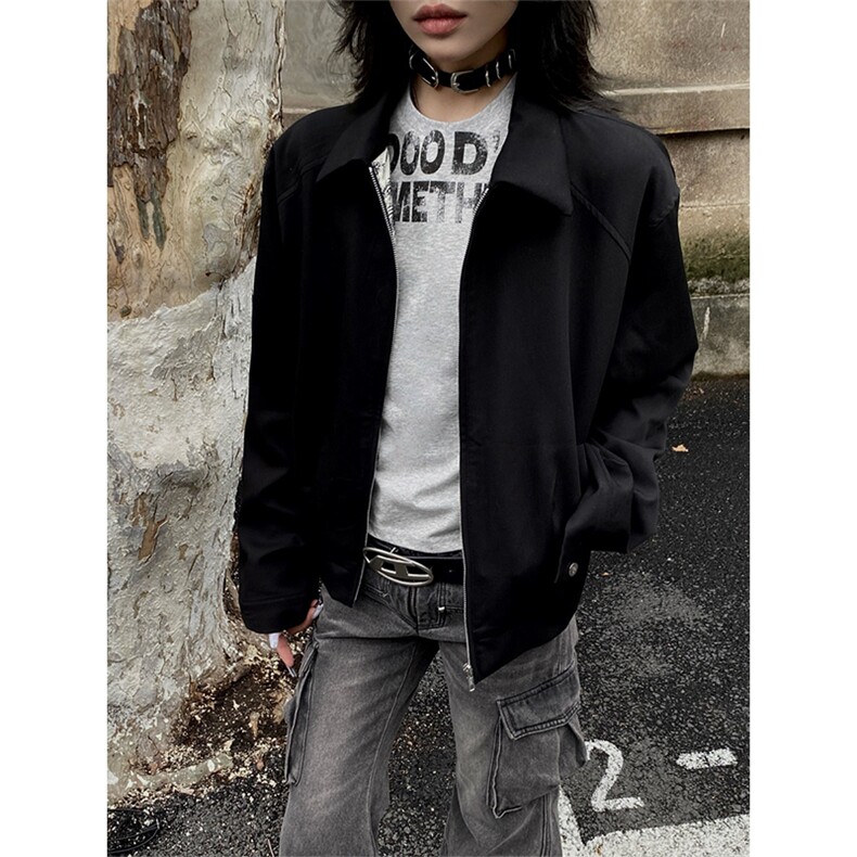 [网图慎用]宽松短款廓形cleanfit休闲外套5Q1093-TP80128，女装短外套，电商A102