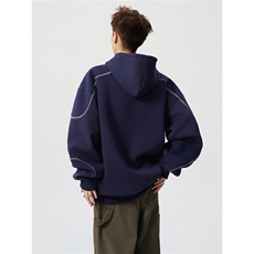 重磅明线宽松连帽卫衣D309B-CC32常规55加绒60，男装卫衣，电商D309B