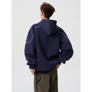 重磅明线宽松连帽卫衣 D309B-CC32 常规55 加绒60图片