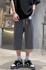 QK72168-P25冰丝七分裤男大码速干短裤男五分裤港风，男装休闲裤，电商A040