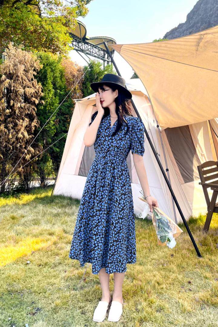 碎花连衣裙，女装连衣裙，云落伊里(1F)